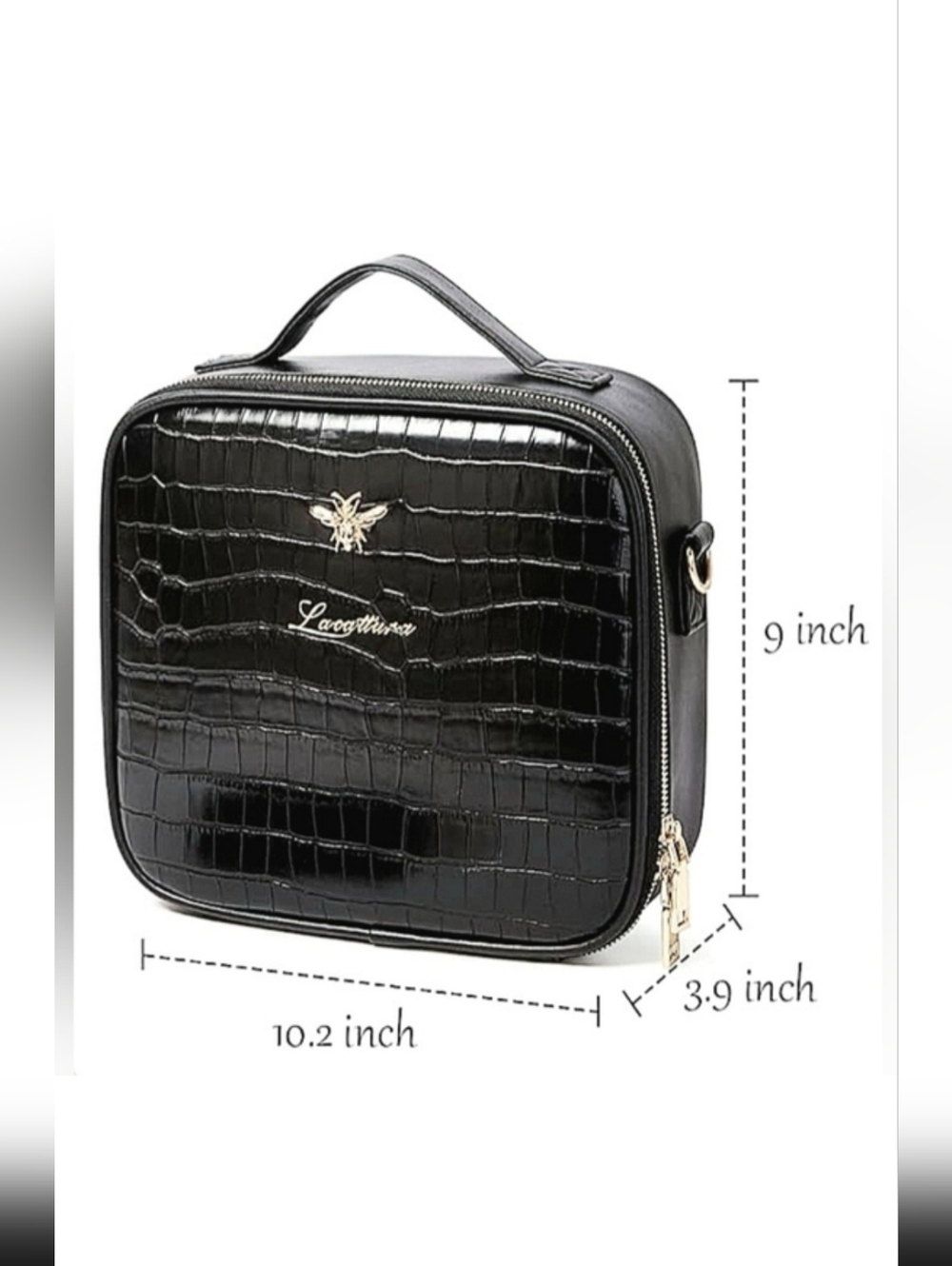 LACATTURA Croc-Embossed Multipurpose Makeup Bag NWOT